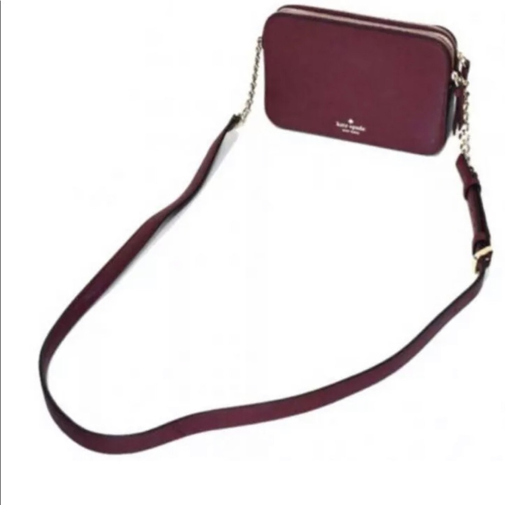 Kate Spade Dog Leather Chain Crossbody Clutch Cute - Picture 3 of 4